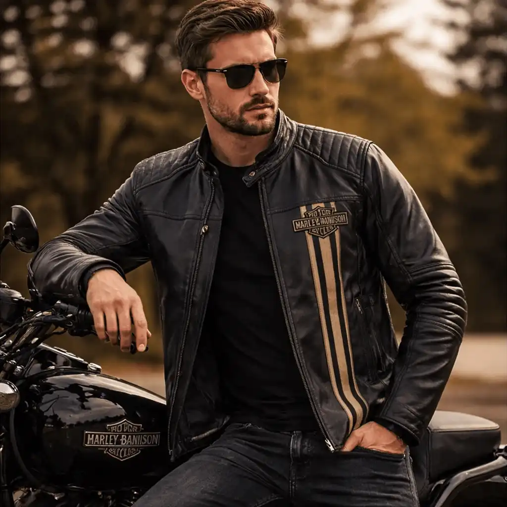 Men’s H-D Triple Vent Passing Link II Leather Jacket