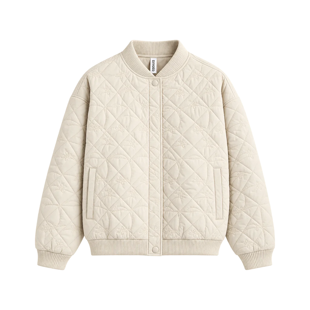 H&M Women’s Floral-Quilted Bomber Jacket