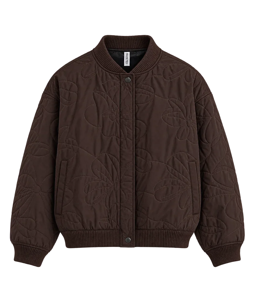 H&M Women’s Floral-Quilted Bomber Jacket