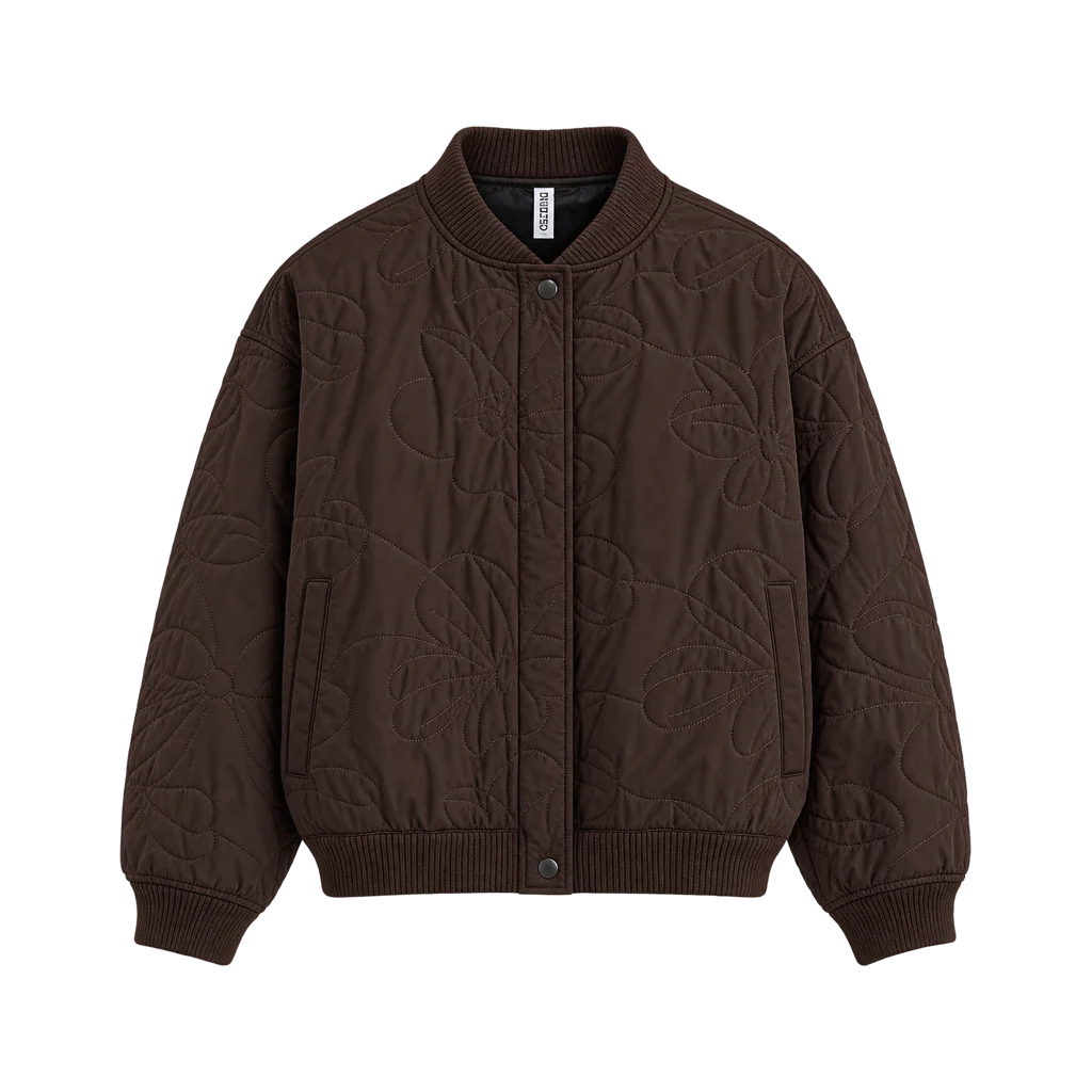 H&M Women’s Floral-Quilted Bomber Jacket
