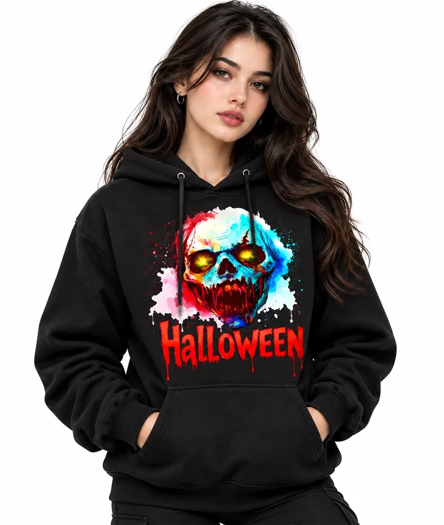Halloween Graphic Black Hoodie