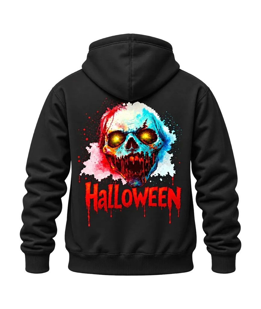 Halloween Dual-Print Black Hoodie