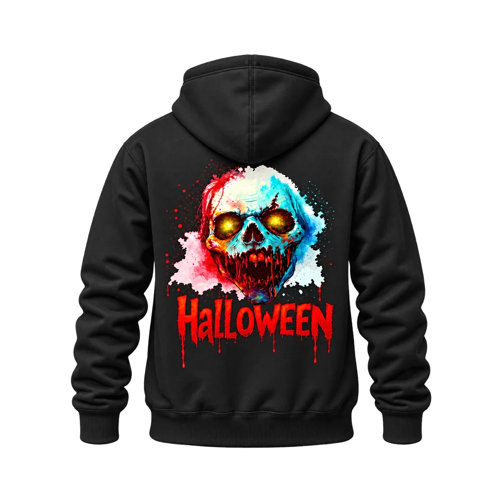 Halloween Dual-Print Black Hoodie