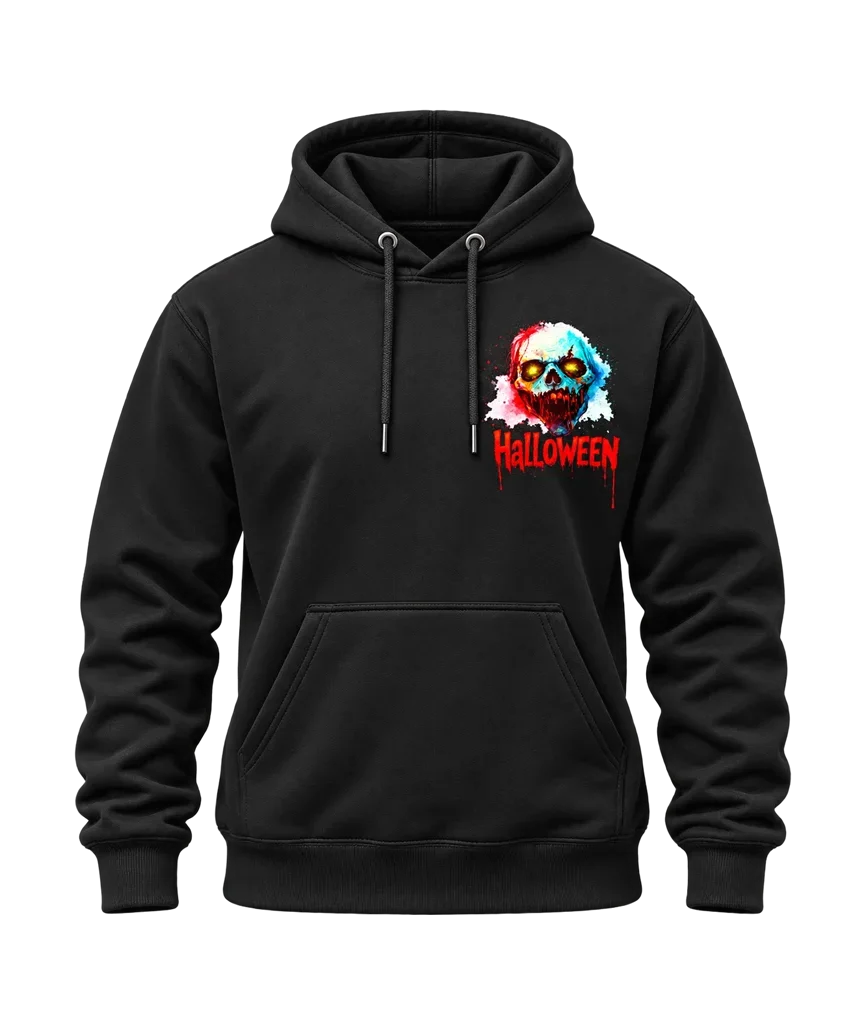 Halloween Dual-Print Black Hoodie