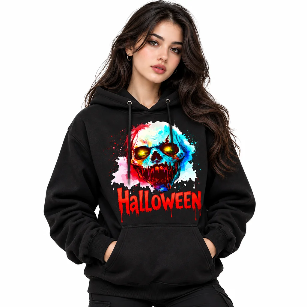 Halloween Graphic Black Hoodie