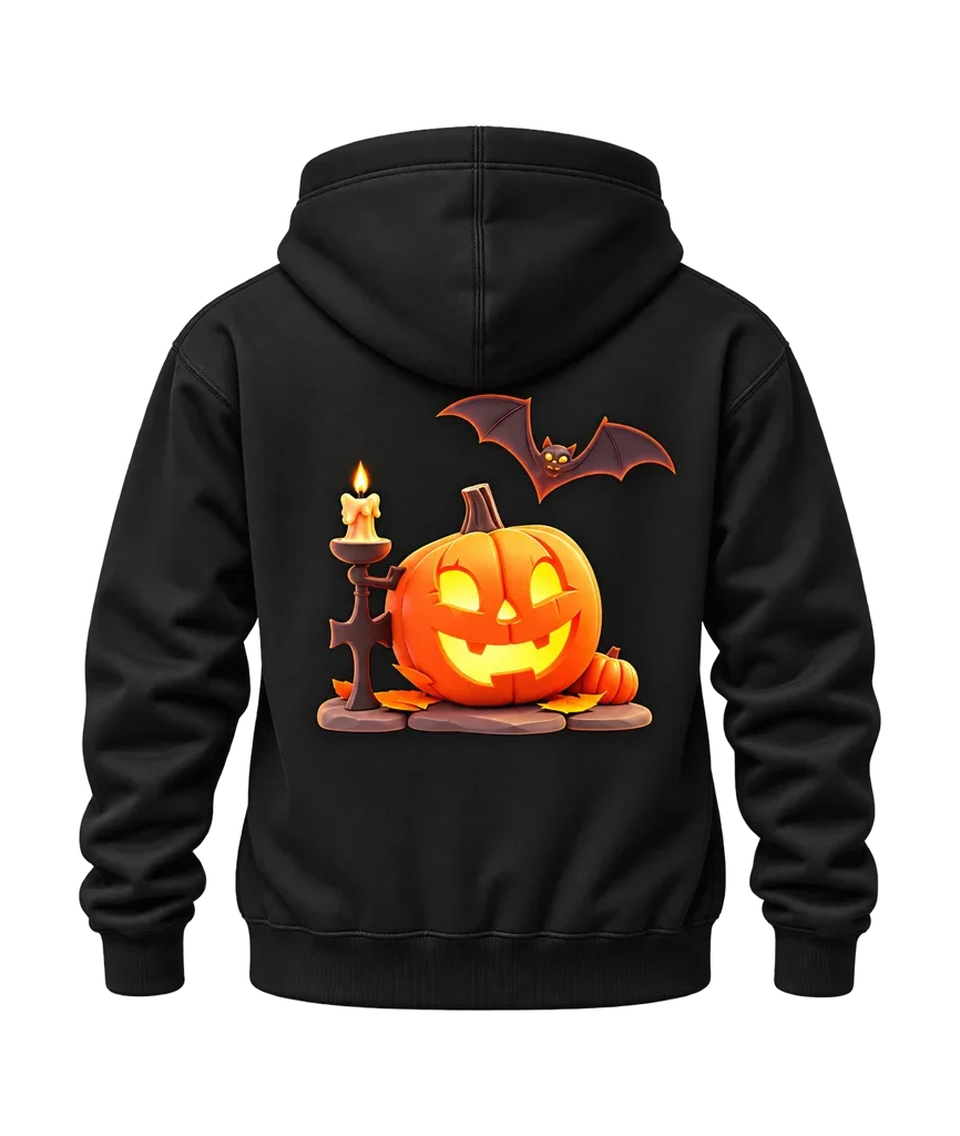 Halloween Hocus Pocus Inspired Spooky Dual-Print Black Hoodie