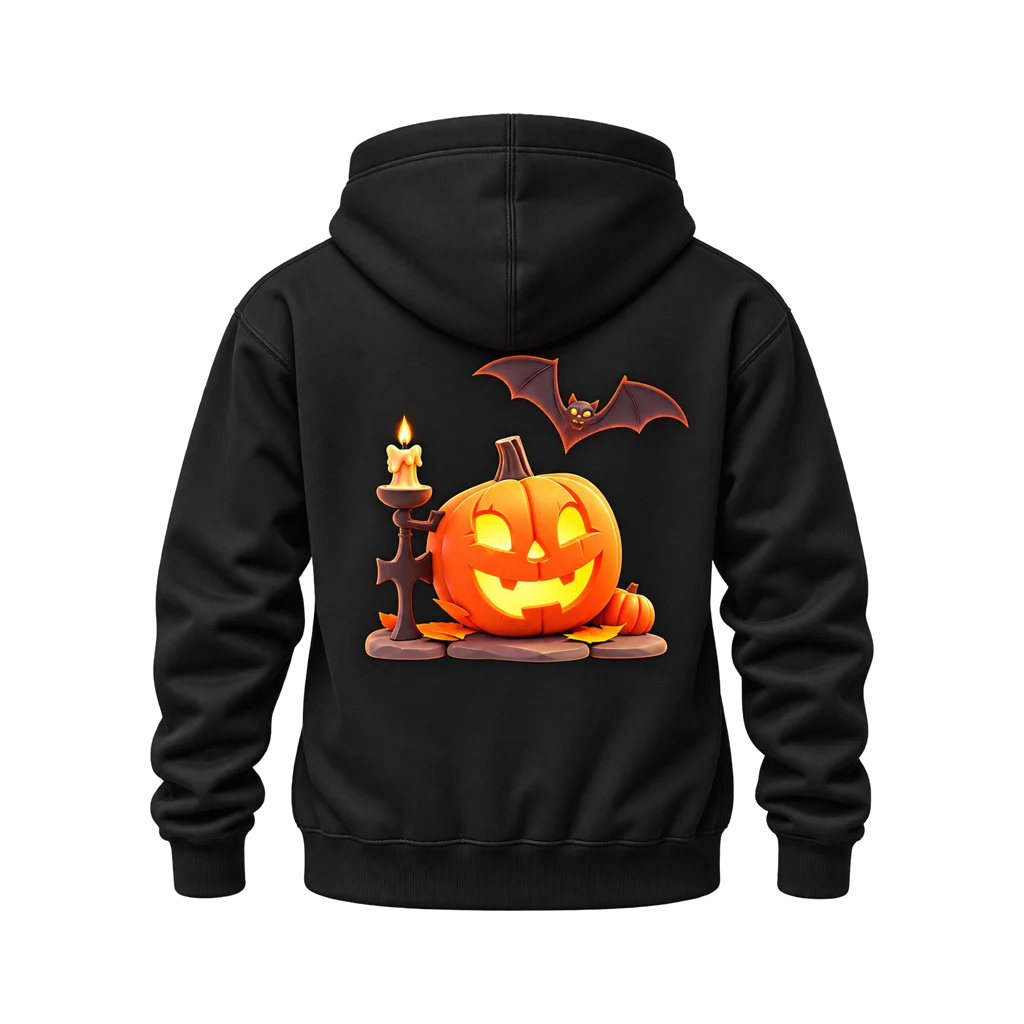 Halloween Hocus Pocus Inspired Spooky Dual-Print Black Hoodie