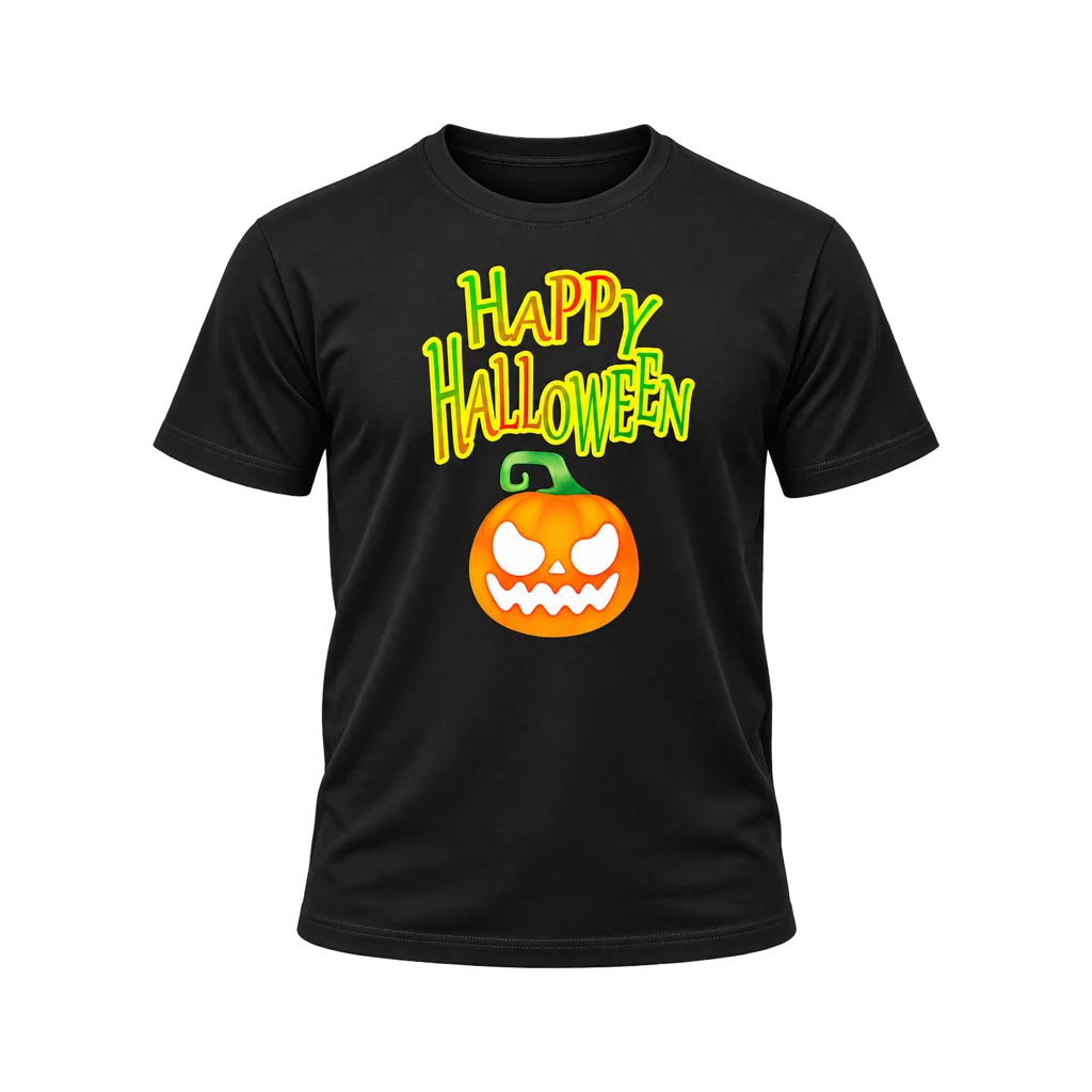 Happy Halloween Graphic Black Tshirt
