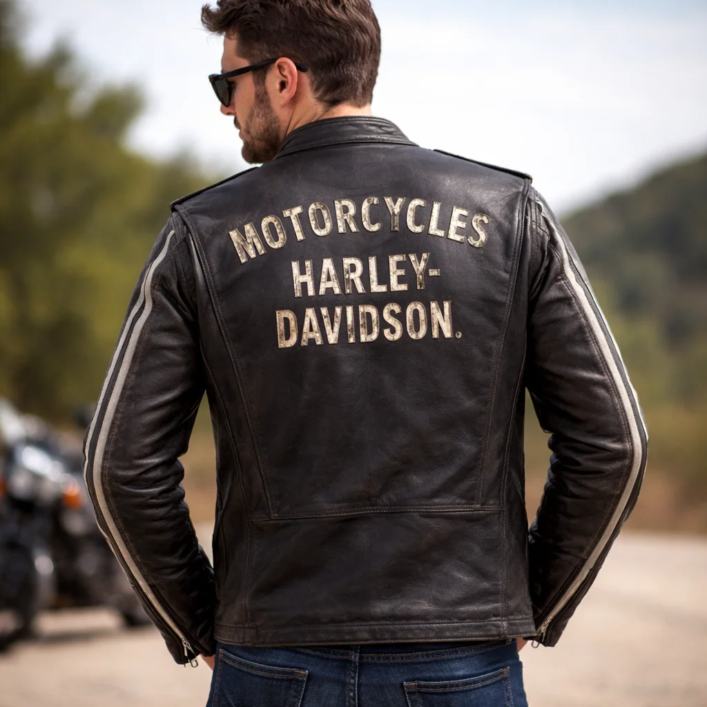 Harley-Davidson Black Leather Biker Jacket For Motorbikes