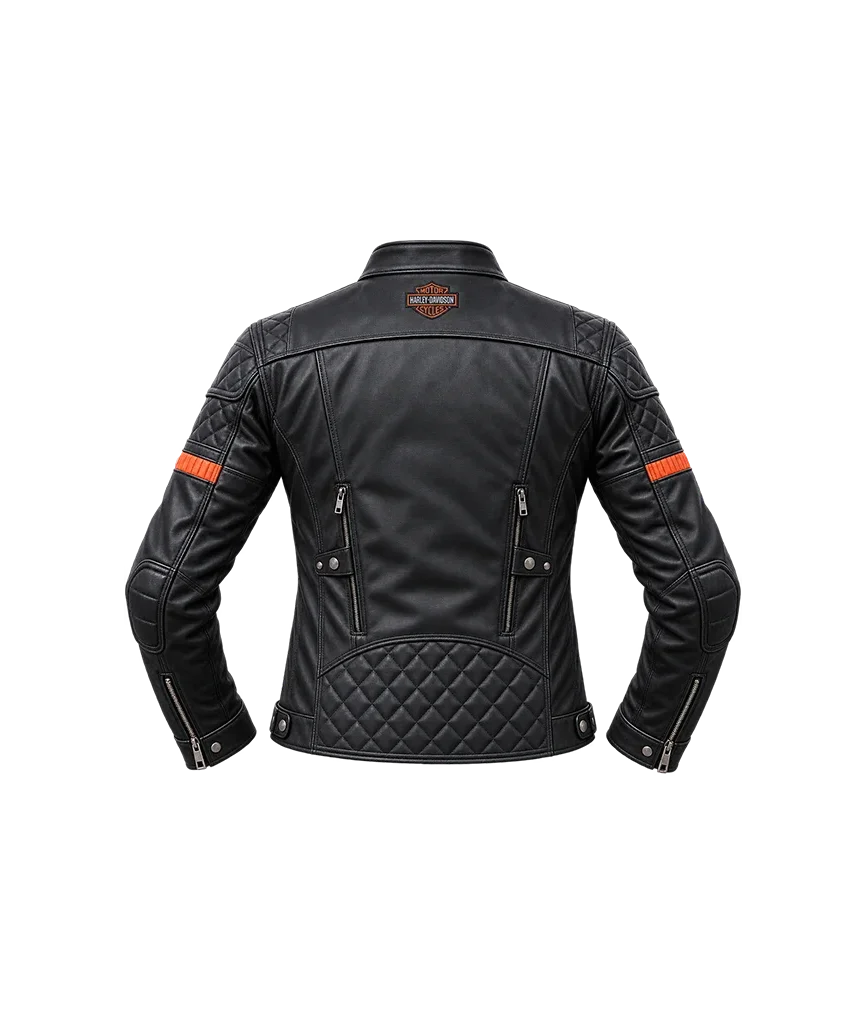 Harley-Davidson Men’s Vanocker Waterproof Triple Vent Leather Jacket