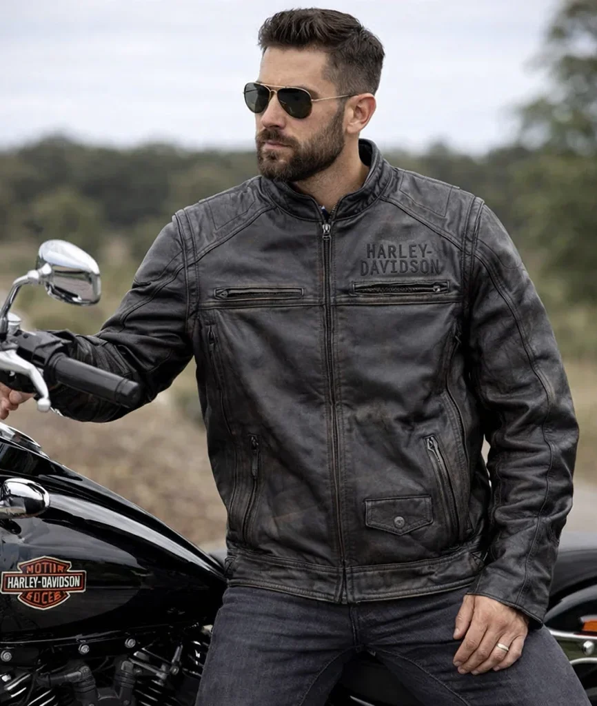 Harley-Davidson Dauntless Convertible 2-in-1 Ironwood Leather Jacket