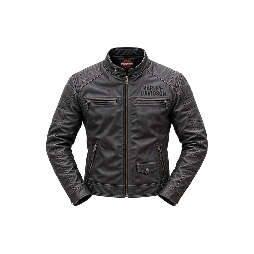 Harley-Davidson Dauntless Convertible 2-in-1 Ironwood Leather Jacket