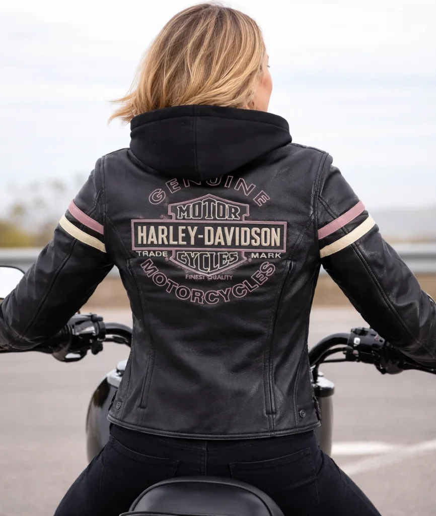 Harley-Davidson Women’s Enthusiast Hooded Leather Riding Jacket