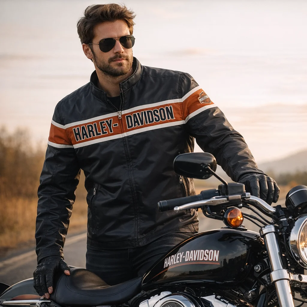 Harley-Davidson Men’s Generations Nylon Twill Riding Jacket
