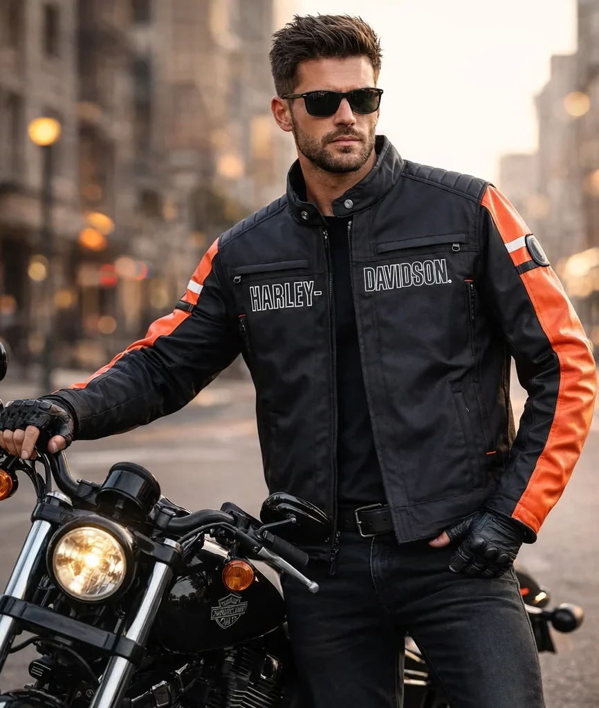 Harley-Davidson Men’s Hazard Textile Waterproof Riding Jacket