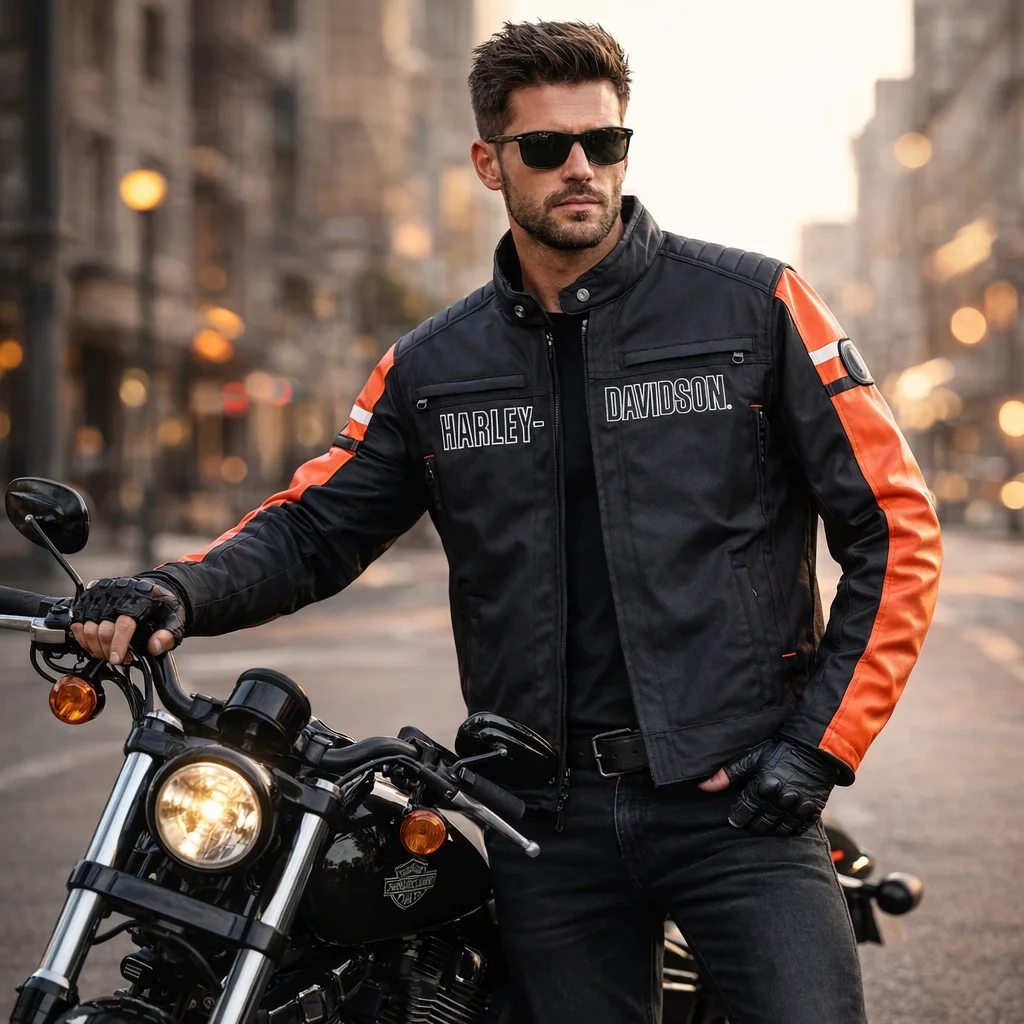 Harley-Davidson Men’s Hazard Textile Waterproof Riding Jacket