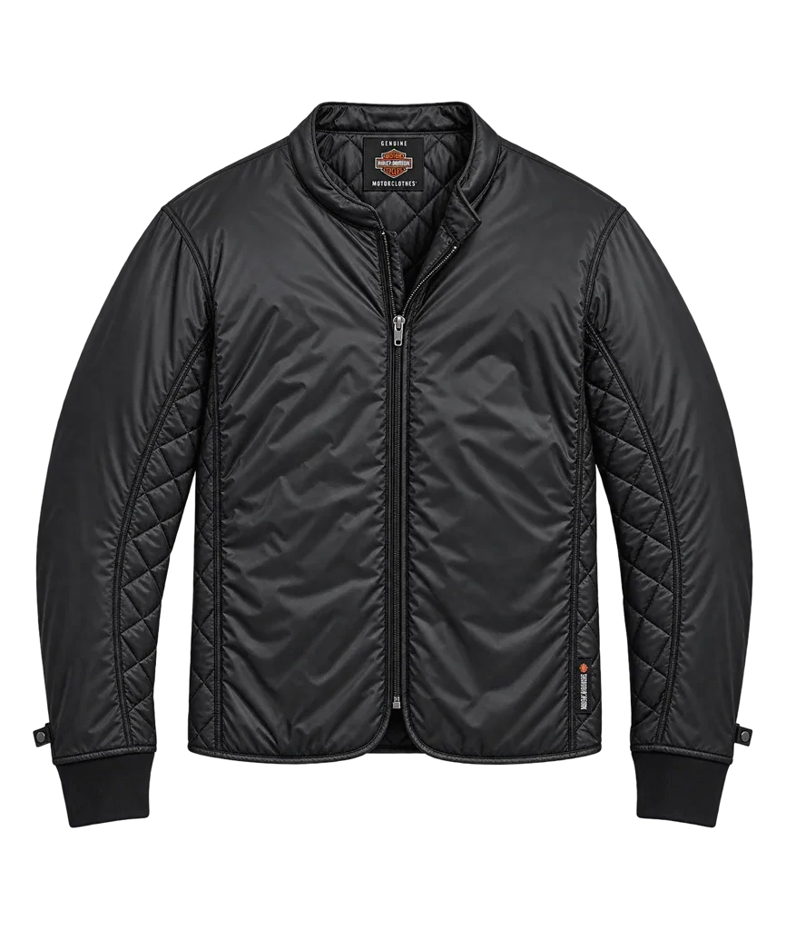 Harley-Davidson Men’s Vanocker Waterproof Triple Vent Leather Jacket