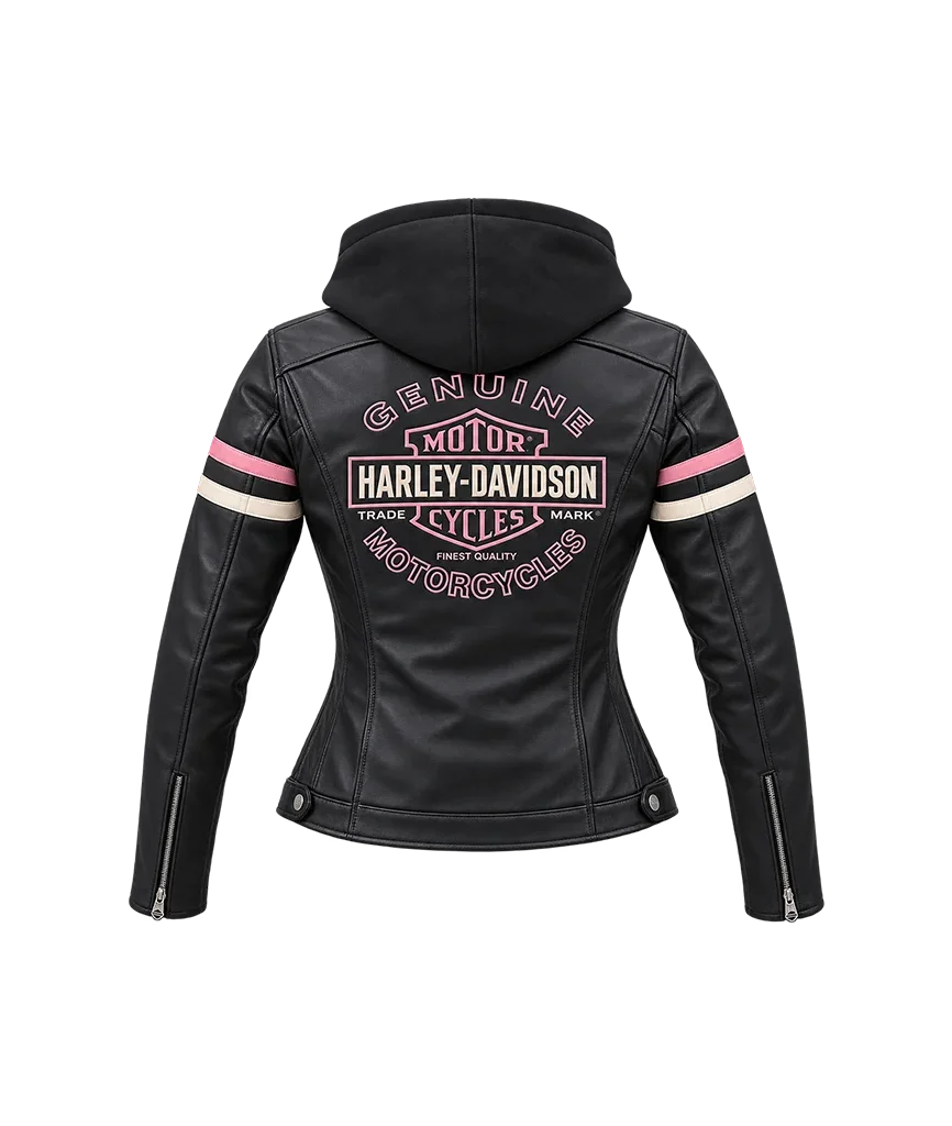Harley-Davidson Women’s Enthusiast Hooded Leather Riding Jacket