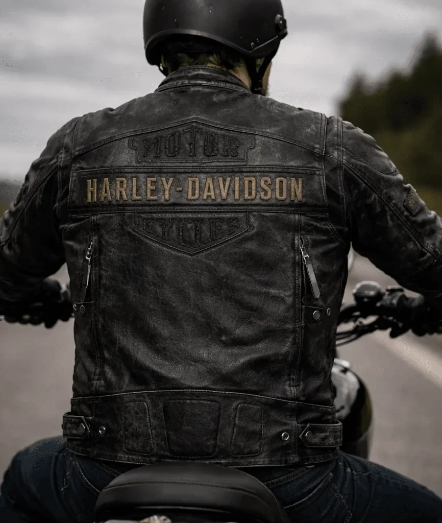 Harley Davidson Passing Link Triple Vent Leather Jacket