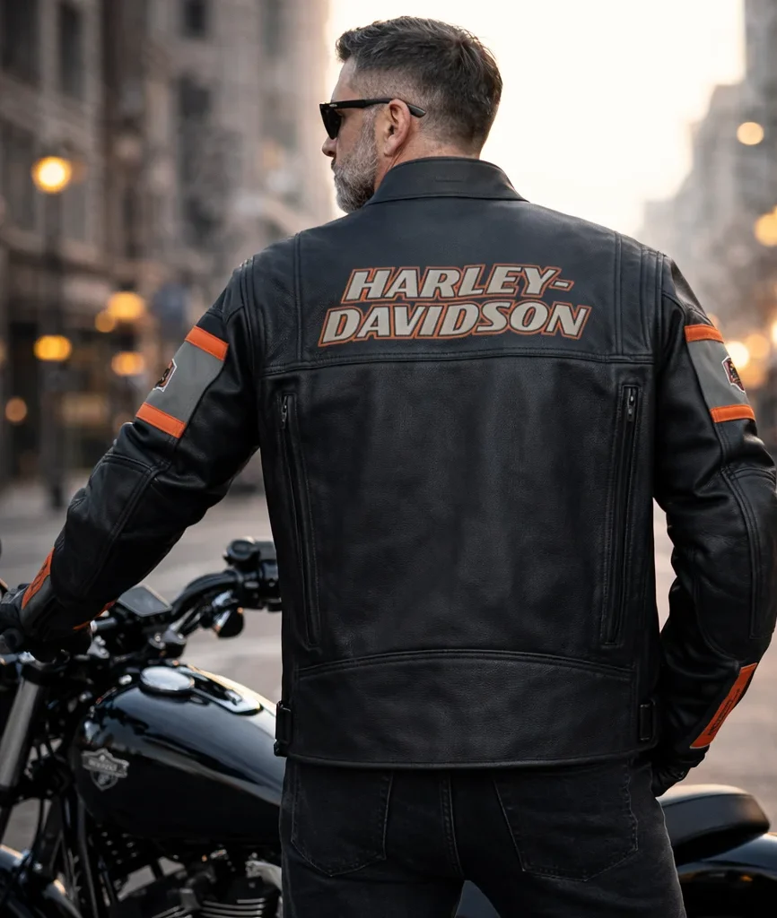 Harley-Davidson Leather Maker Screaming Bald Eagle Vintage Biker Jacket