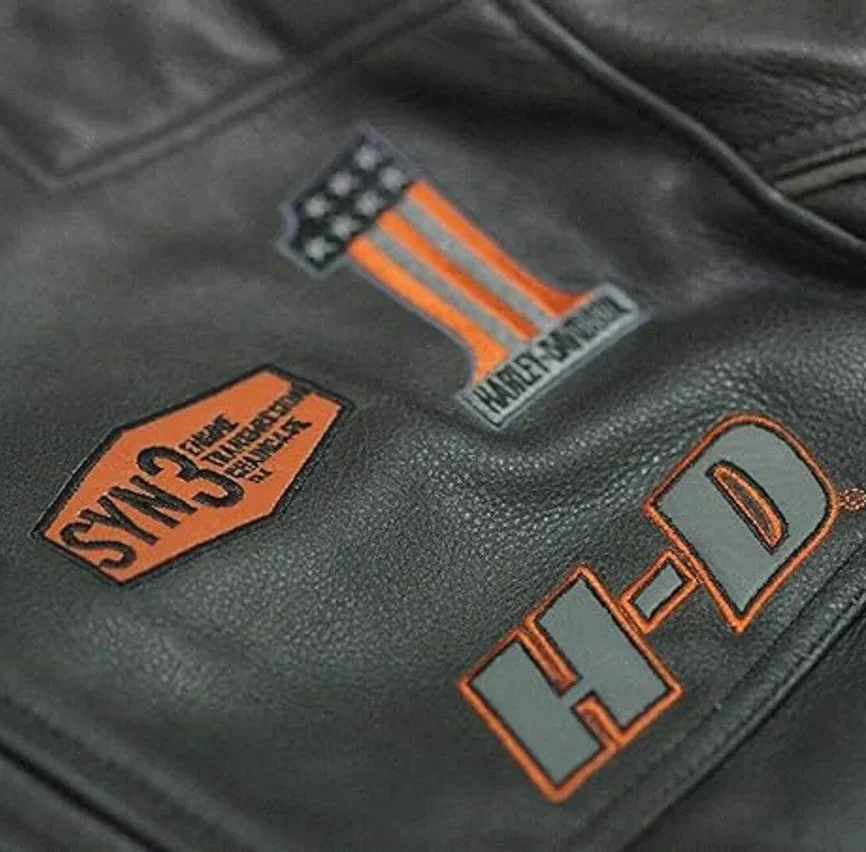Harley-Davidson Leather Maker Screaming Bald Eagle Vintage Biker Jacket