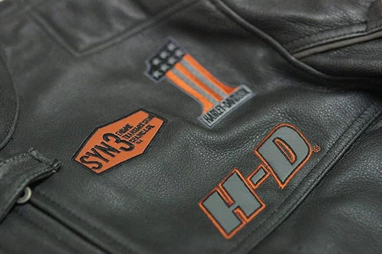 Harley-Davidson Leather Maker Screaming Bald Eagle Vintage Biker Jacket
