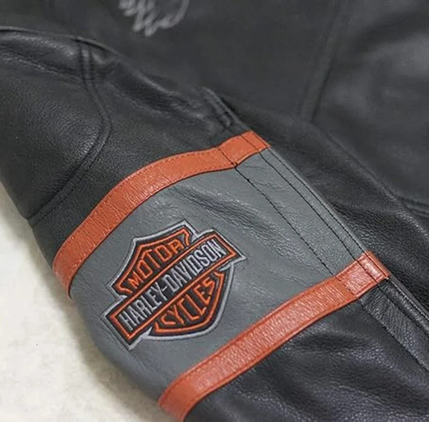 Harley-Davidson Leather Maker Screaming Bald Eagle Vintage Biker Jacket