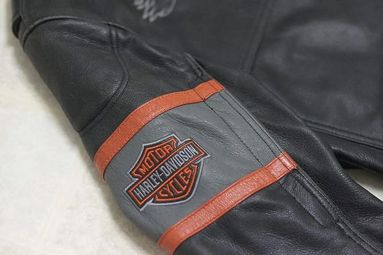 Harley-Davidson Leather Maker Screaming Bald Eagle Vintage Biker Jacket