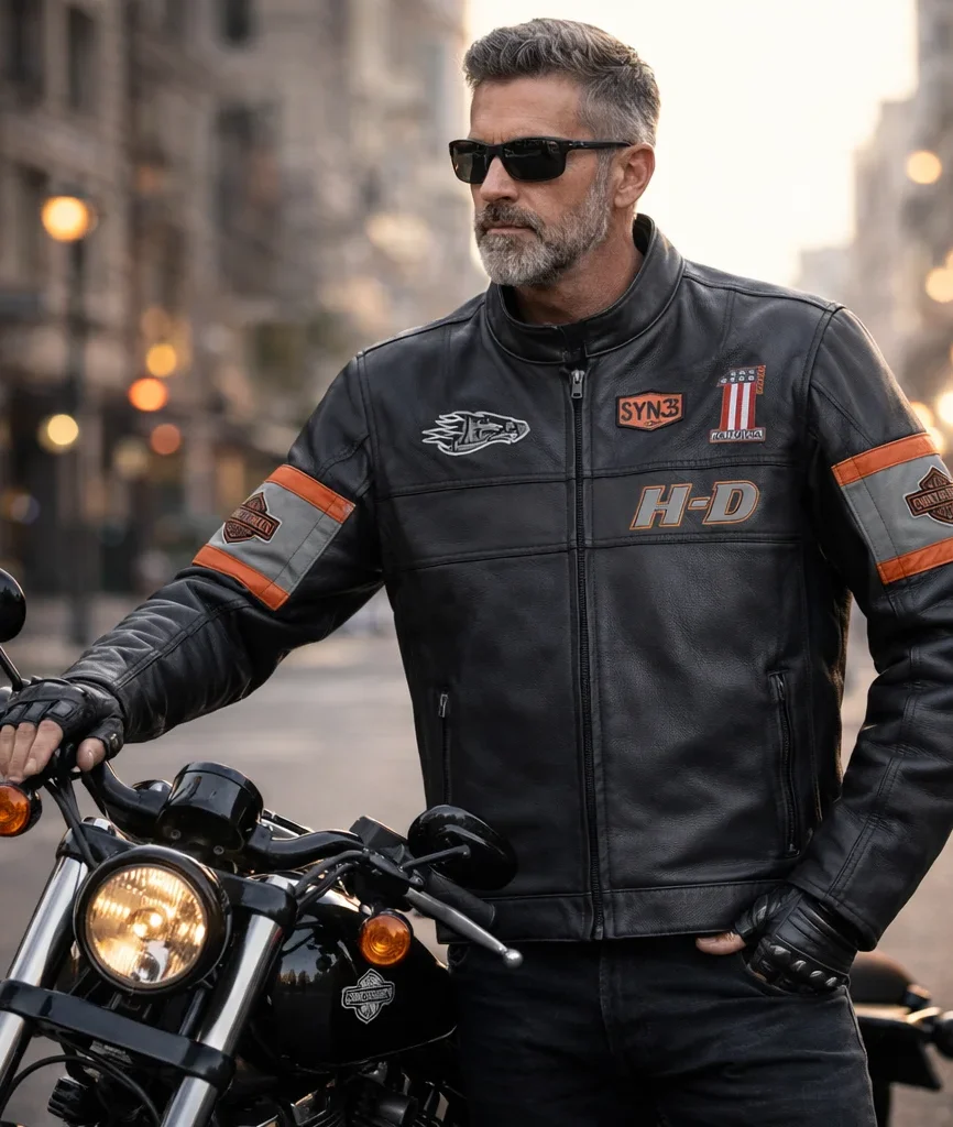 Harley-Davidson Leather Maker Screaming Bald Eagle Vintage Biker Jacket