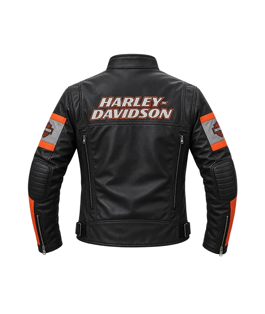 Harley-Davidson Leather Maker Screaming Bald Eagle Vintage Biker Jacket
