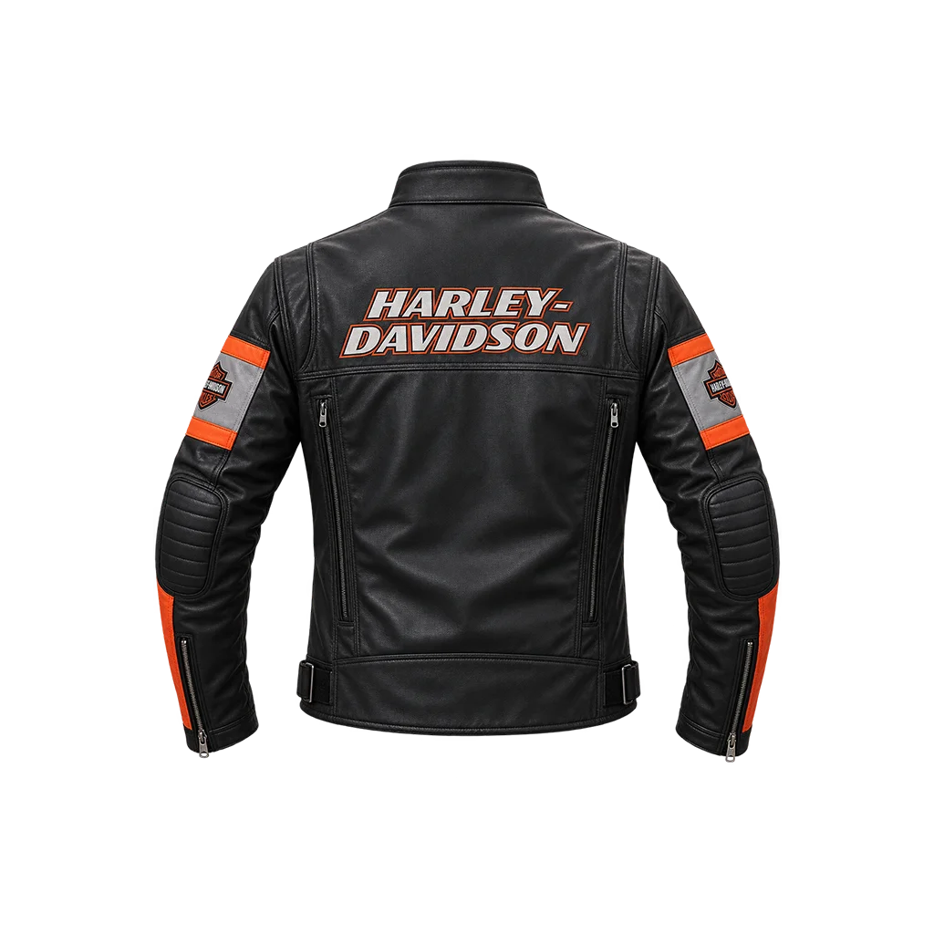 Harley-Davidson Leather Maker Screaming Bald Eagle Vintage Biker Jacket