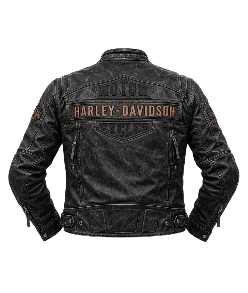 Harley Davidson Passing Link Triple Vent Leather Jacket