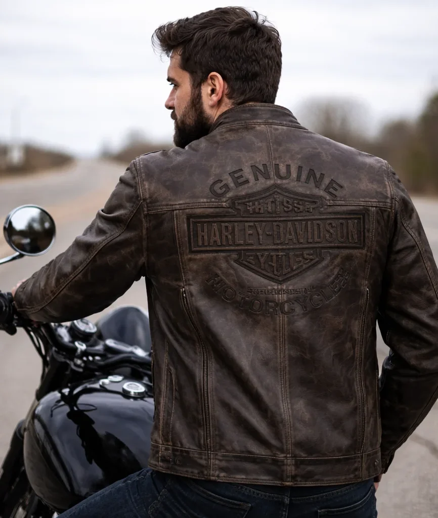 Harley-Davidson Men’s Roadway Brown Leather Jacket