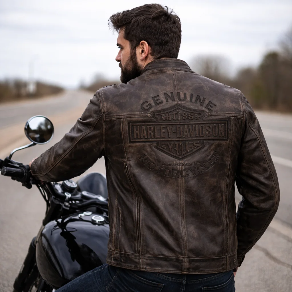 Harley-Davidson Men’s Roadway Brown Leather Jacket