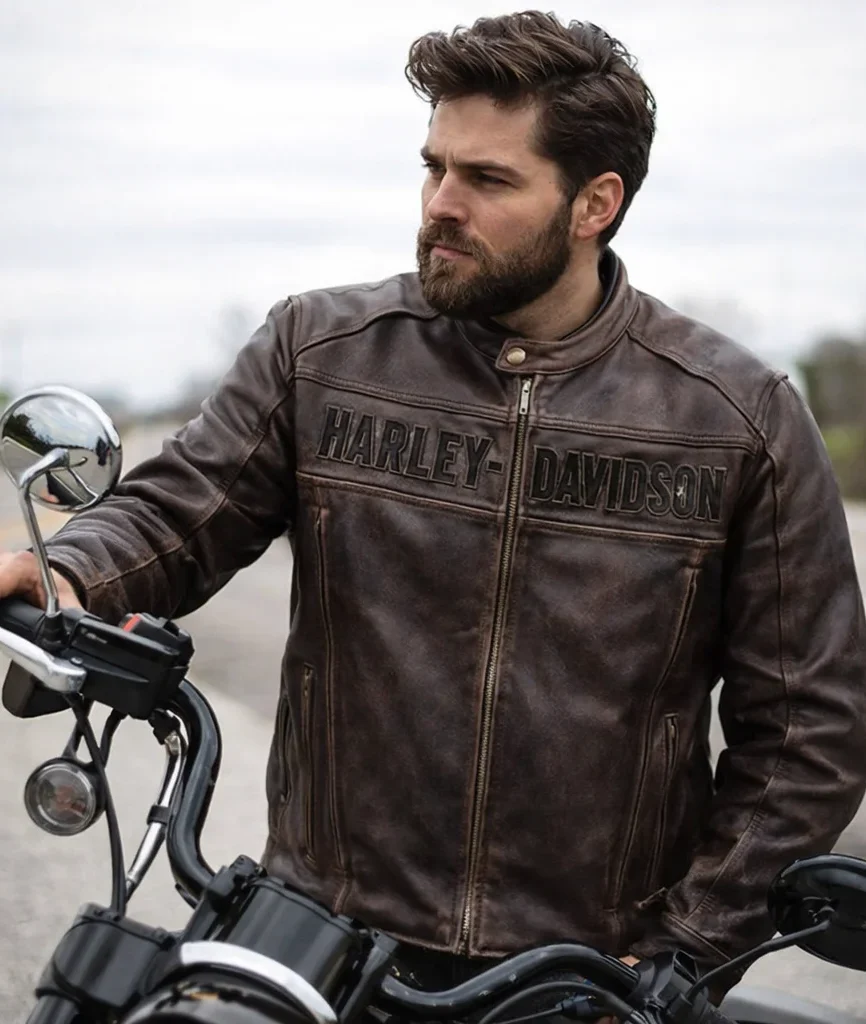 Harley-Davidson Men’s Roadway Brown Leather Jacket