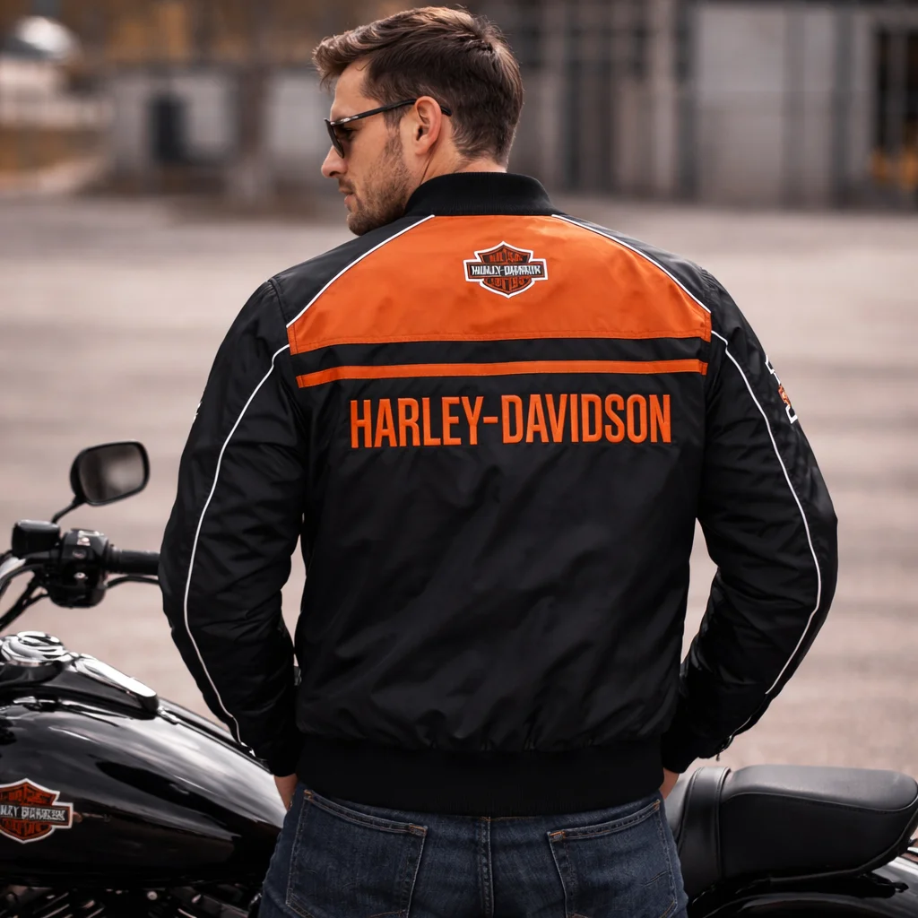 Harley-Davidson Men’s Satin Bomber Jacket