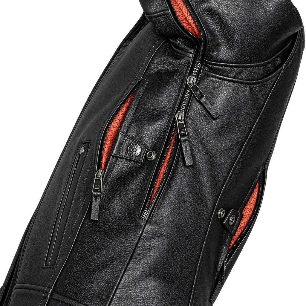 Harley-Davidson Men’s Vanocker Waterproof Triple Vent Leather Jacket