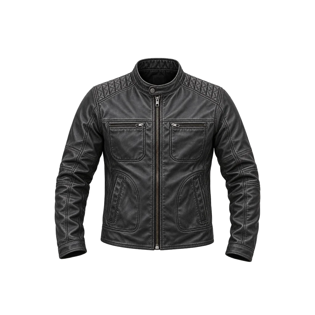 Harley-Davidson Washed Lambskin Leather Jacket