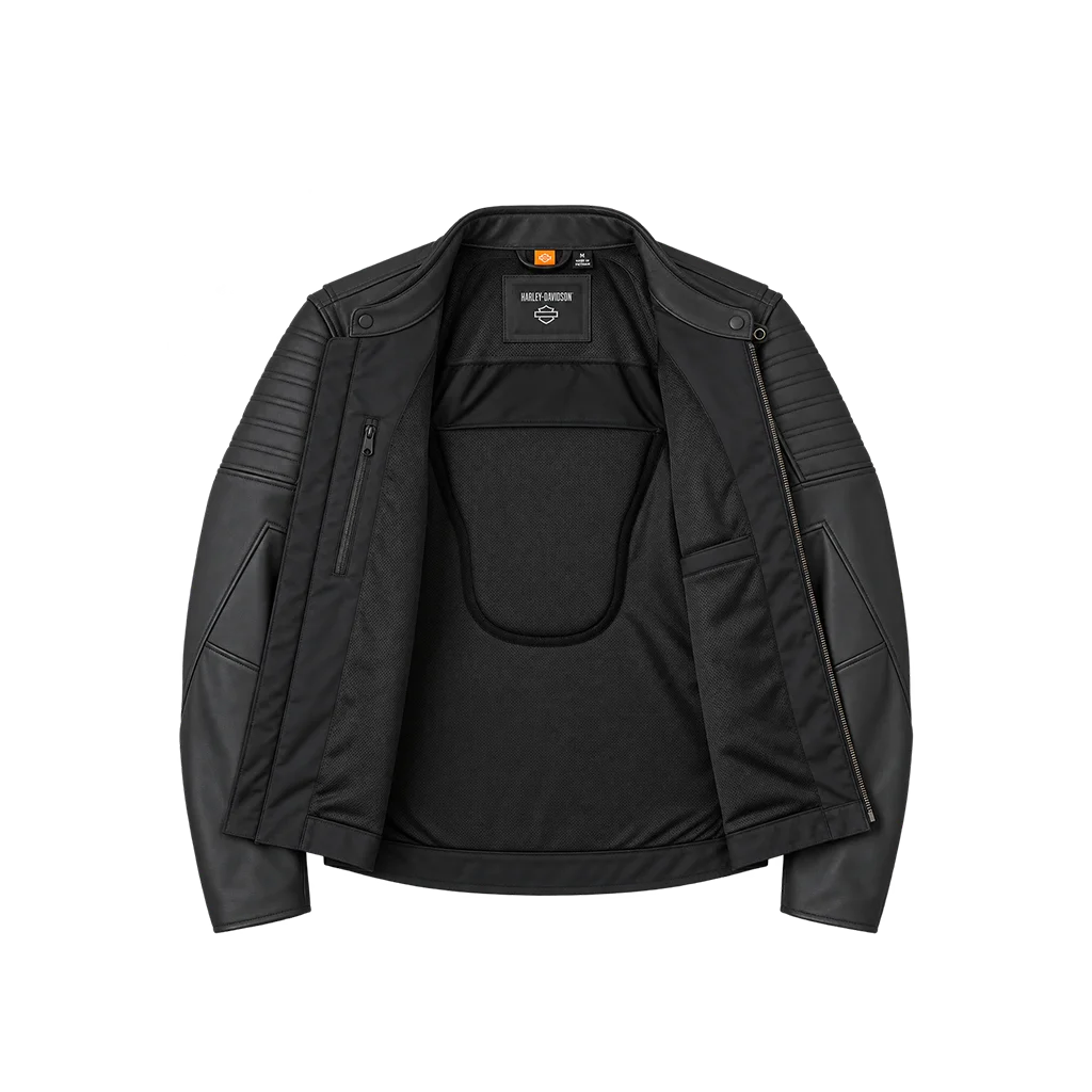 Harley-Davidson Willie G Skull Graphic Leather Riding Jacket