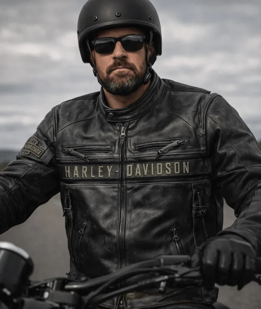 Harley Davidson Passing Link Triple Vent Leather Jacket
