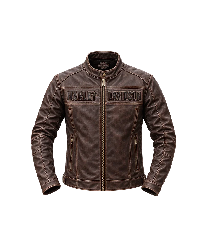 Harley-Davidson Men’s Roadway Brown Leather Jacket