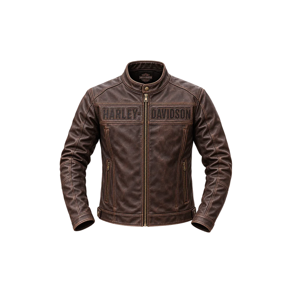 Harley-Davidson Men’s Roadway Brown Leather Jacket