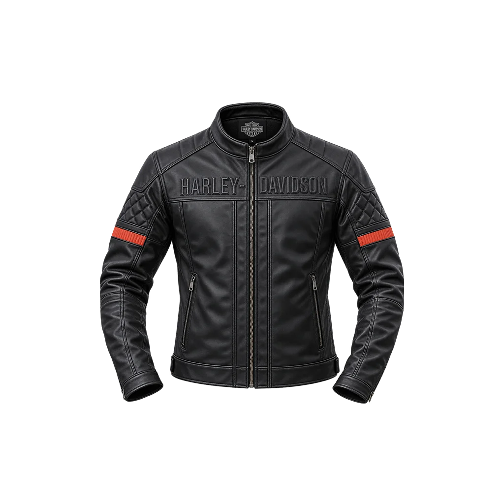 Harley-Davidson Men’s Vanocker Waterproof Triple Vent Leather Jacket