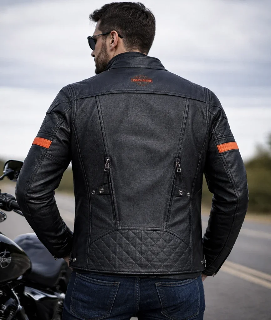 Harley-Davidson Men’s Vanocker Waterproof Triple Vent Leather Jacket