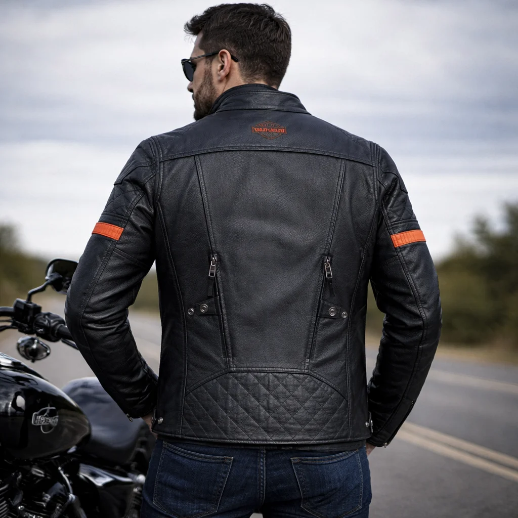 Harley-Davidson Men’s Vanocker Waterproof Triple Vent Leather Jacket
