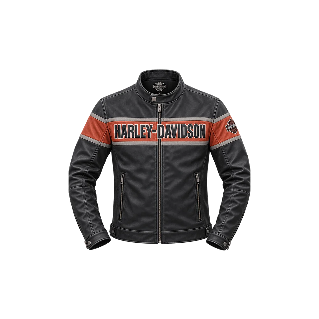 Harley-Davidson Men’s Victory Lane Cracker Leather Jacket For Biker