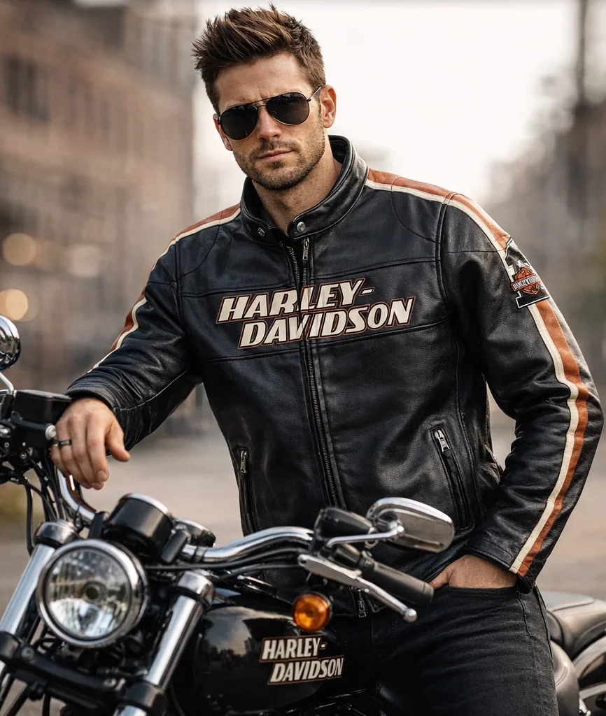 Harley-Davidson Men’s Victory Lane Torque Leather Jacket For Biker