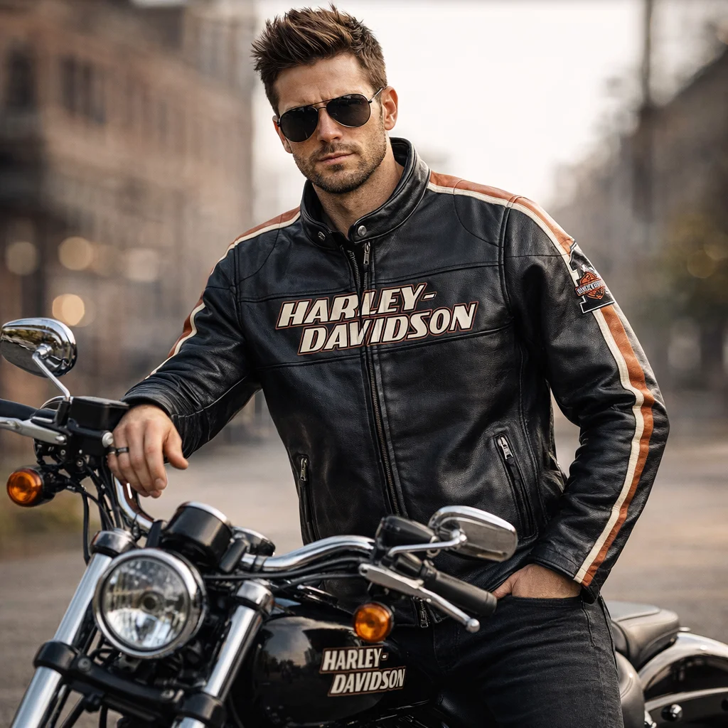 Harley-Davidson Men’s Victory Lane Torque Leather Jacket For Biker