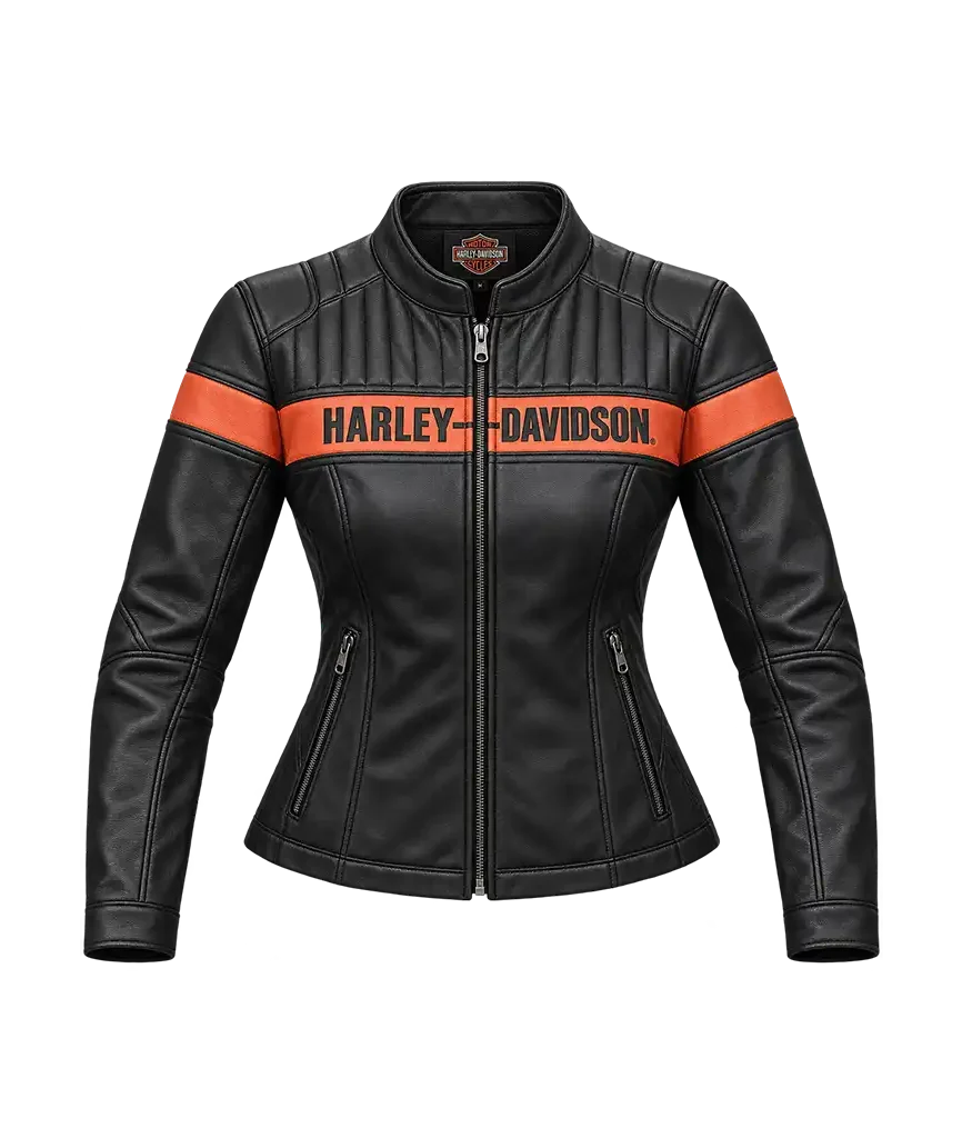 Harley-Davidson Women’s Victory Sweep Leather Riding Jacket