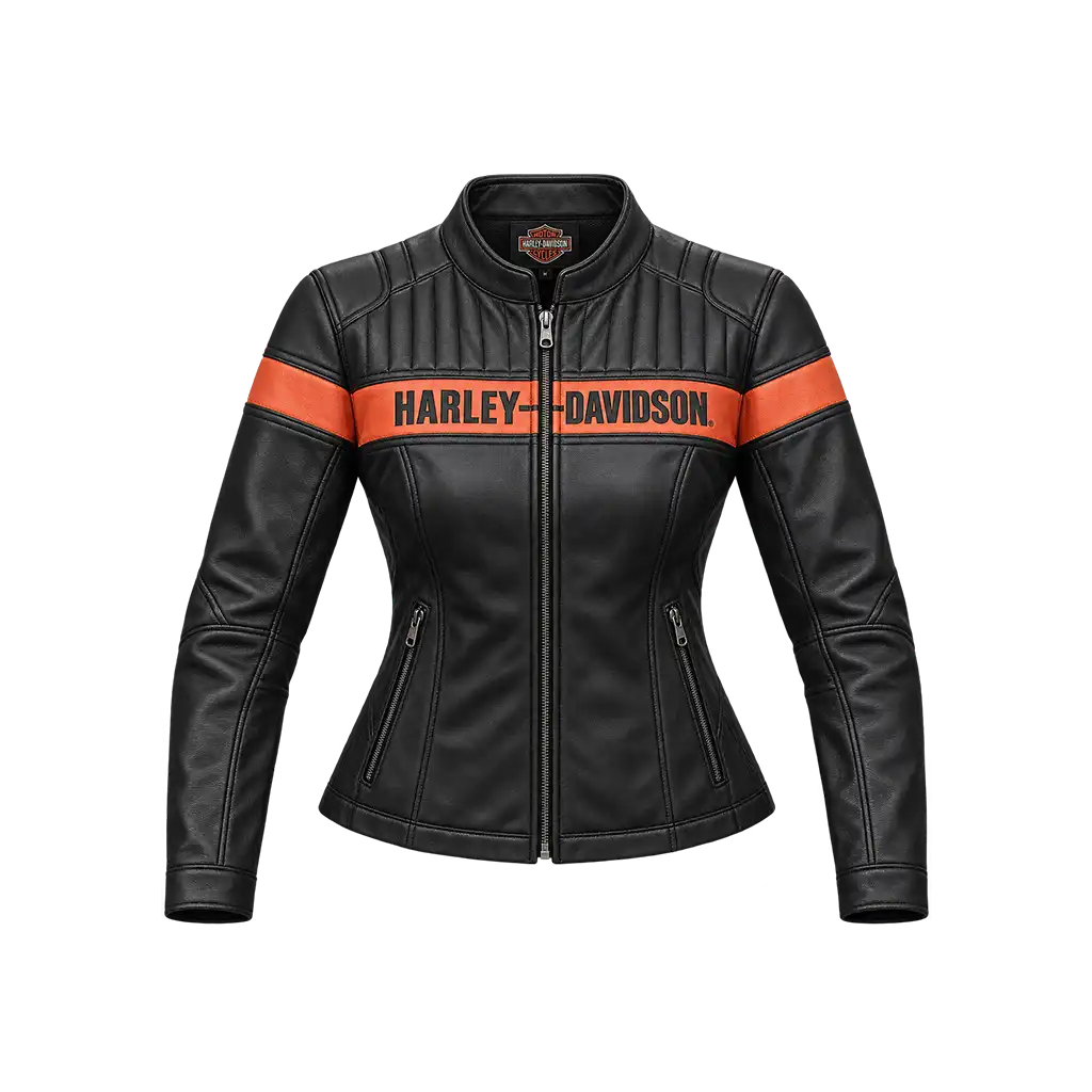 Harley-Davidson Women’s Victory Sweep Leather Riding Jacket